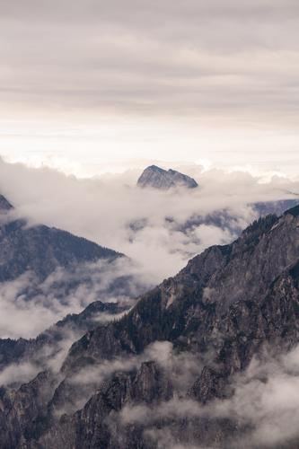 High above Johnsbach as the storm begins to clear, Austria