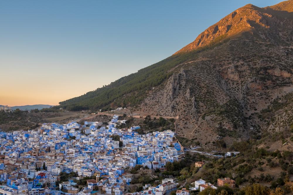 Sunset over Chefchaouen, Morocco
