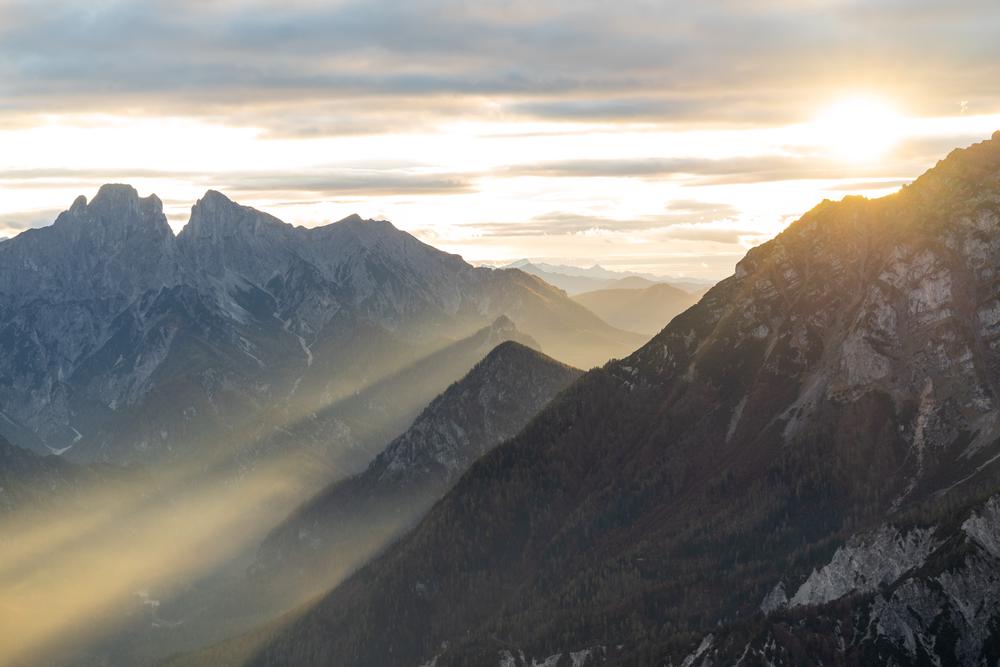 Sunset at Ennstalerhütte, Austria