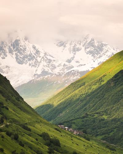 The almost abandoned village of Khalde, Svaneti, Georgia