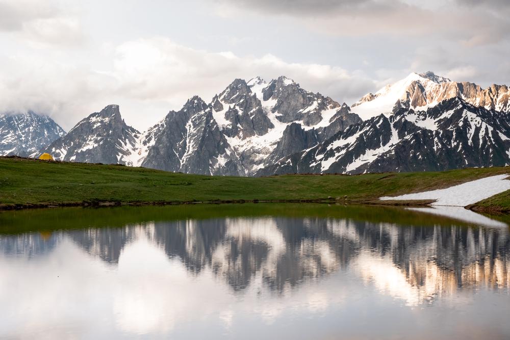 Afterstorm reflections at Koruldi lakes, Georgia