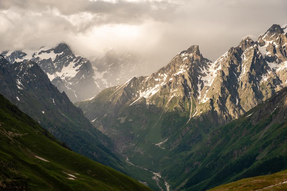 Storm at Koruldi Lakes, Svaneti, Georgia