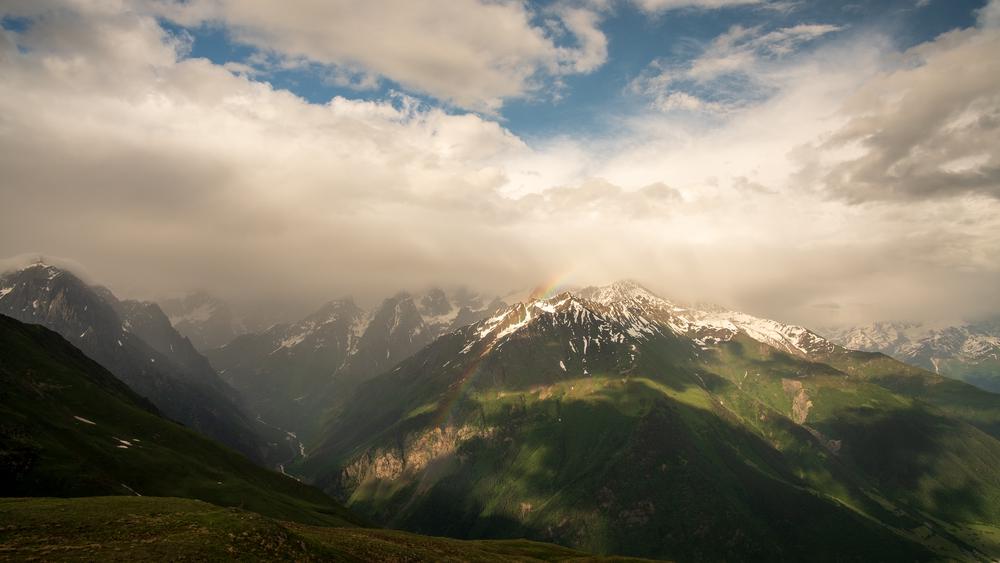 Storm brewing in the Caucasus mountains, Georgia