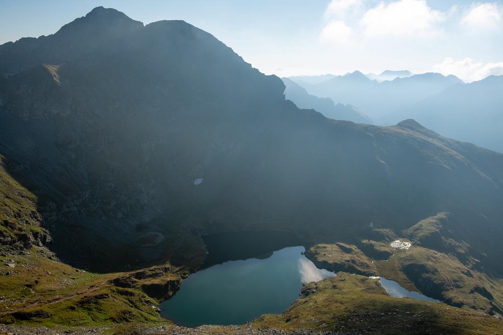 Lake Capra from above, Romania