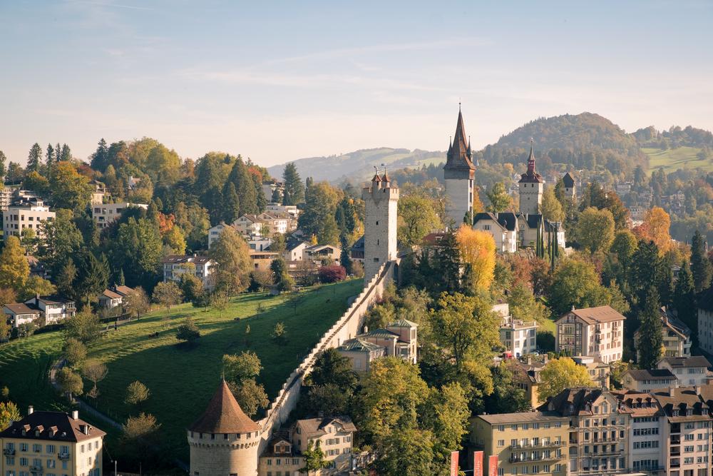 Lucerne bathed in beautiful soft light, Switzerland