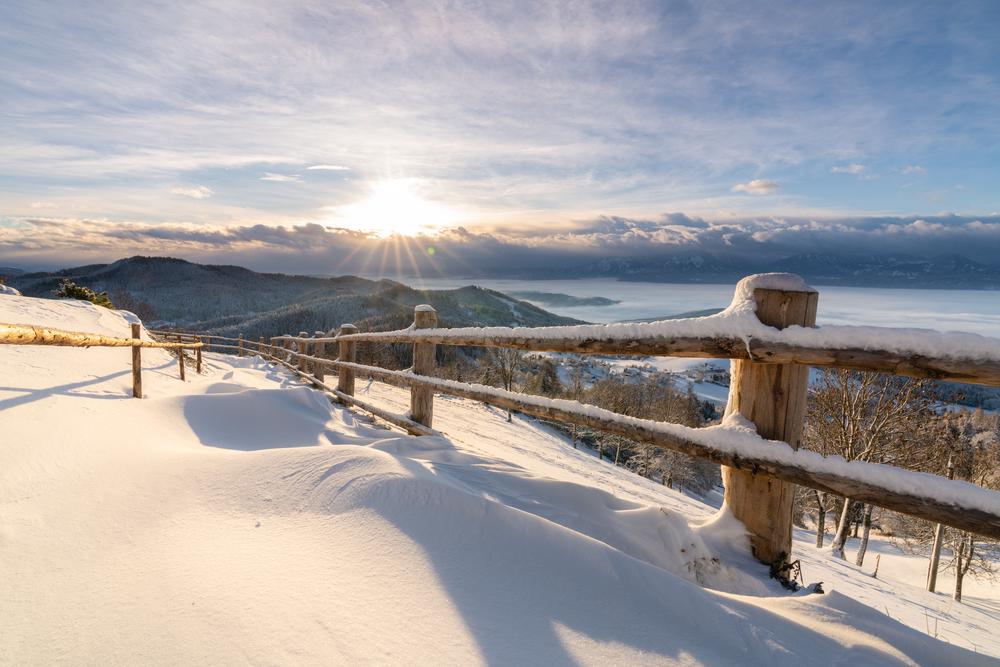 Magdalensberg winter sunrise, Austria