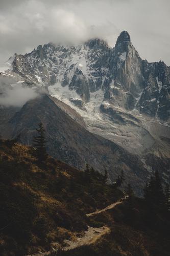 Storm brewing on Mont Blanc, France