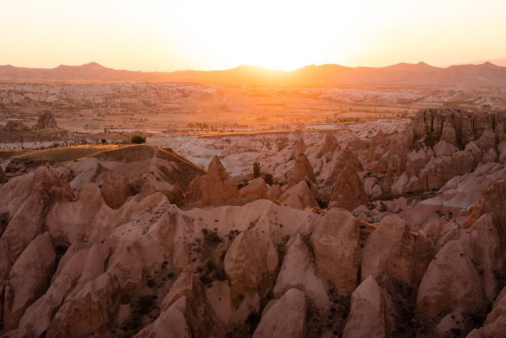Sunset in Uçhisar, Cappadocia, Turkey