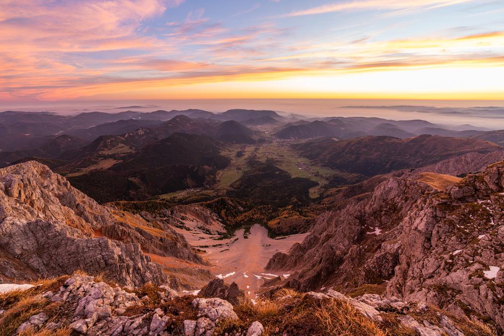 A magical sunrise from Lower Austria's highest peak, Schneeberg