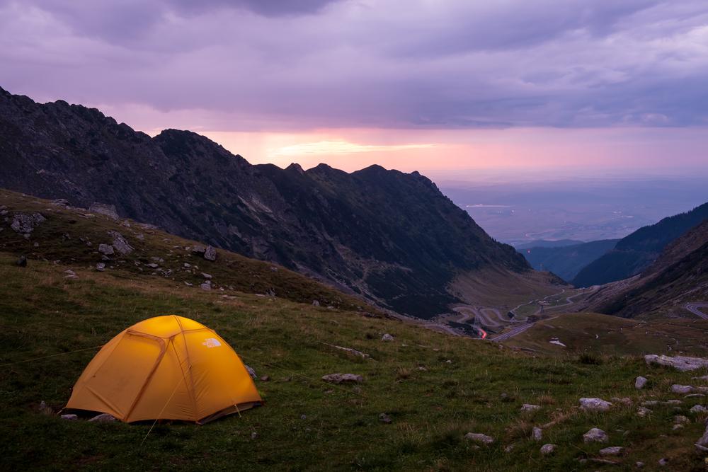 Camping in the Transfăgărășan mountains, Romania