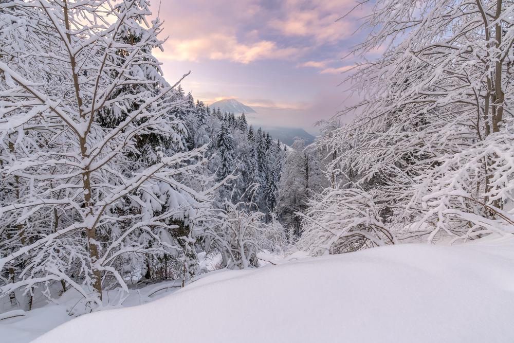 Winter in the Karawanken mountains, Austria
