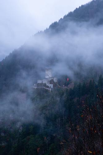 Zil castle on a moody winter day in the Kaçkar Mountains, Turkey